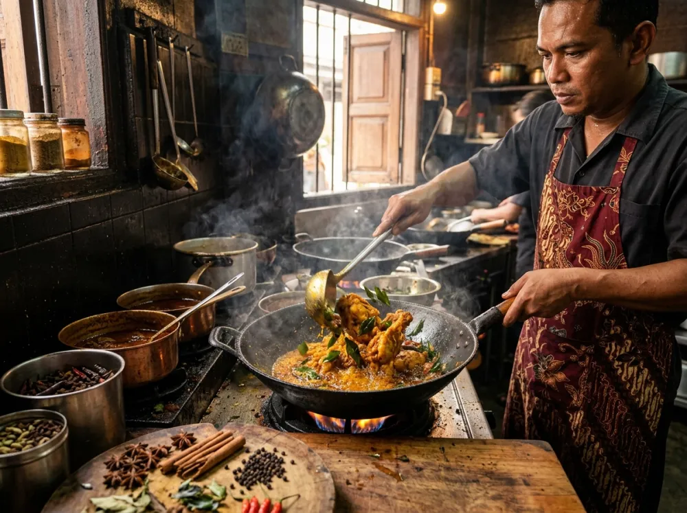 Master Chef Simmering Aromatic Spices & Signature Curries